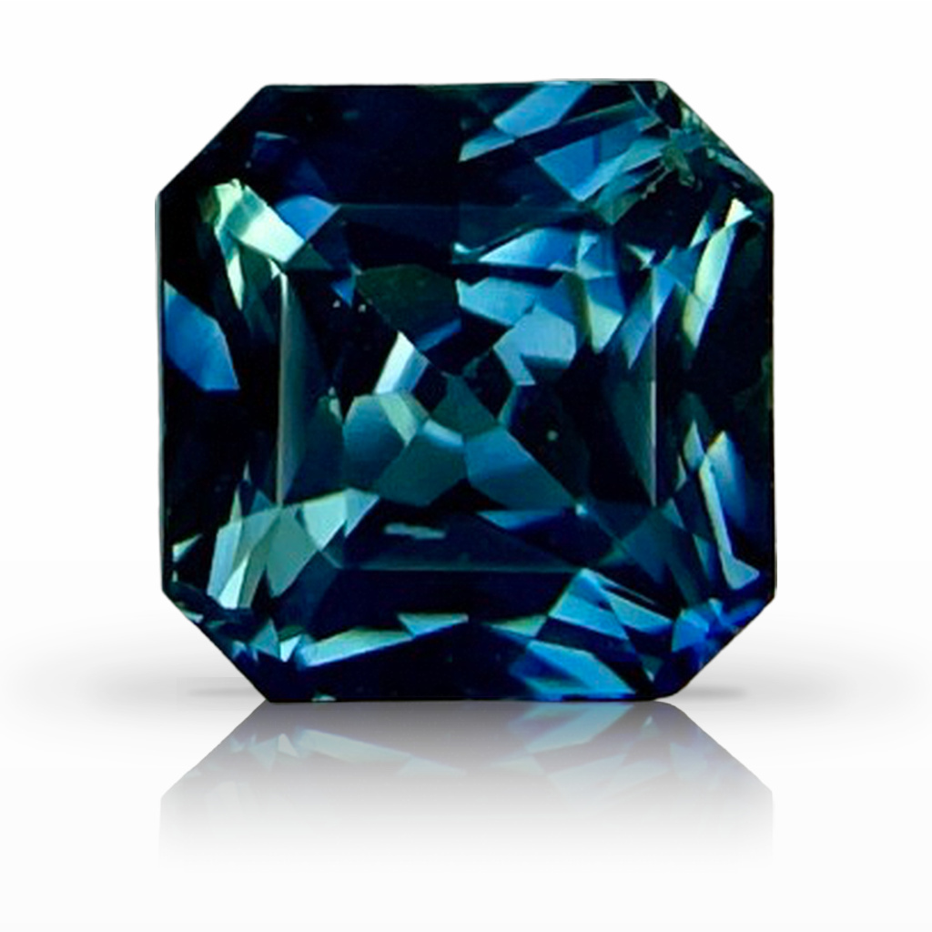2.51ct Sapphire, Radiant Cut, Green, No Heat gemstone, 7.2 x 7.1MM, item #6874