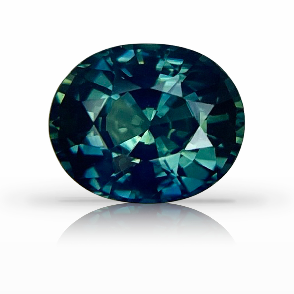 2.21ct Sapphire, Oval, Green, No Heat gemstone, 8.5 x 7MM, item #6875