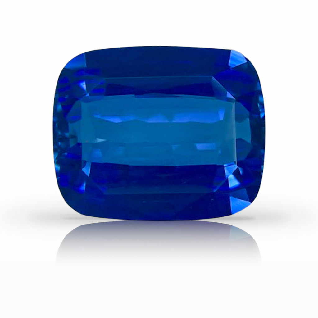 7.37ct Sapphire, Cushion, Blue, Ceylon gemstone, 12.7 x 10.5MM, item #6881