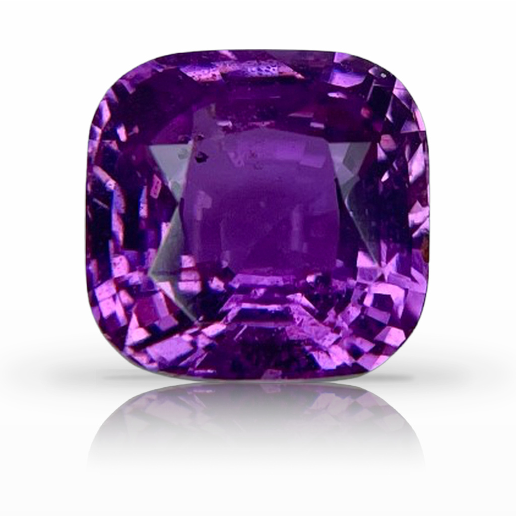 3.52ct Sapphire, Cushion, Purple, No Heat gemstone, 8.3 x 8MM, item #6950