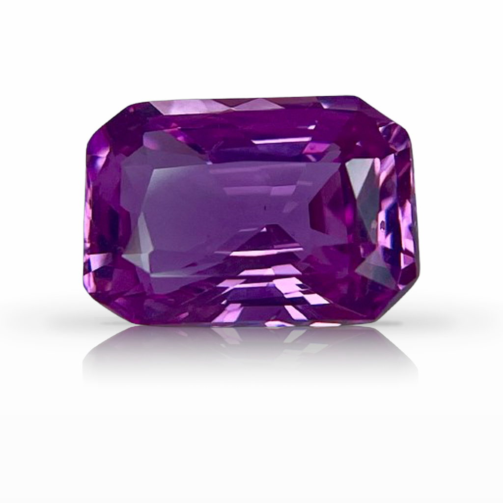 3.00ct Sapphire, Emerald Cut, Pink, No Heat gemstone, 9.9 x 7.1MM, item #6956