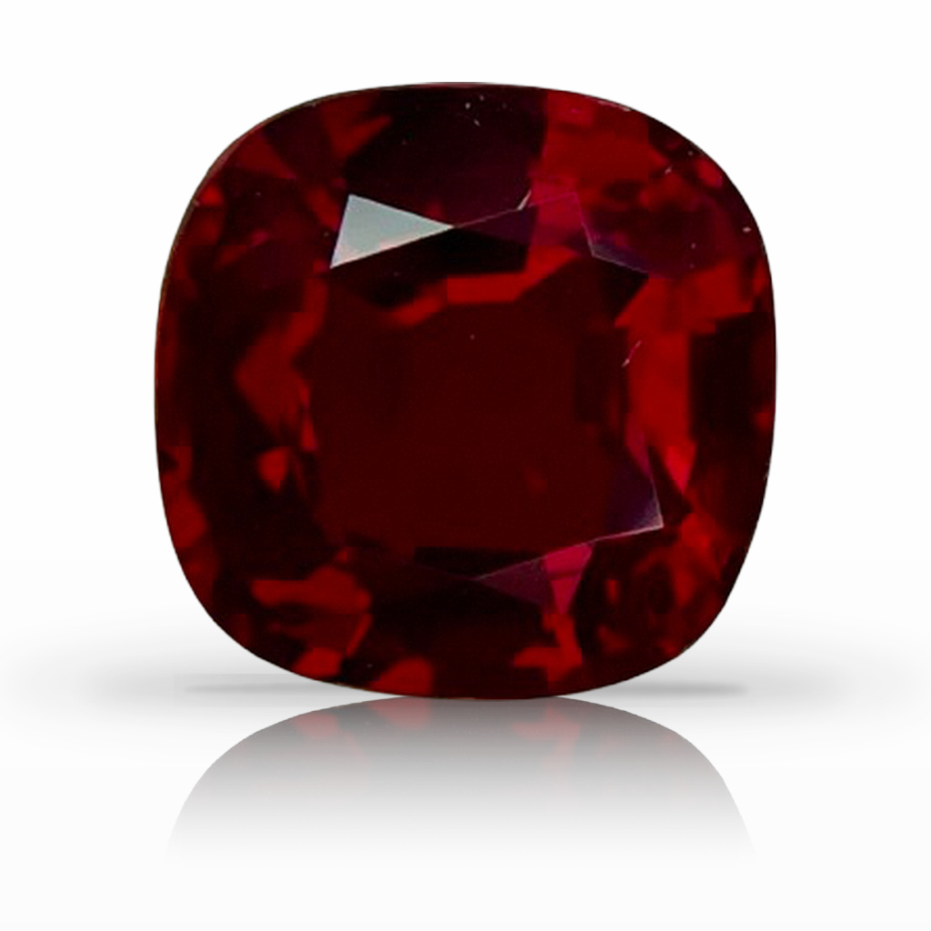 2.56ct Ruby, Cushion, Red, Mozambique gemstone, 8.2 x 8.1MM, item #6963