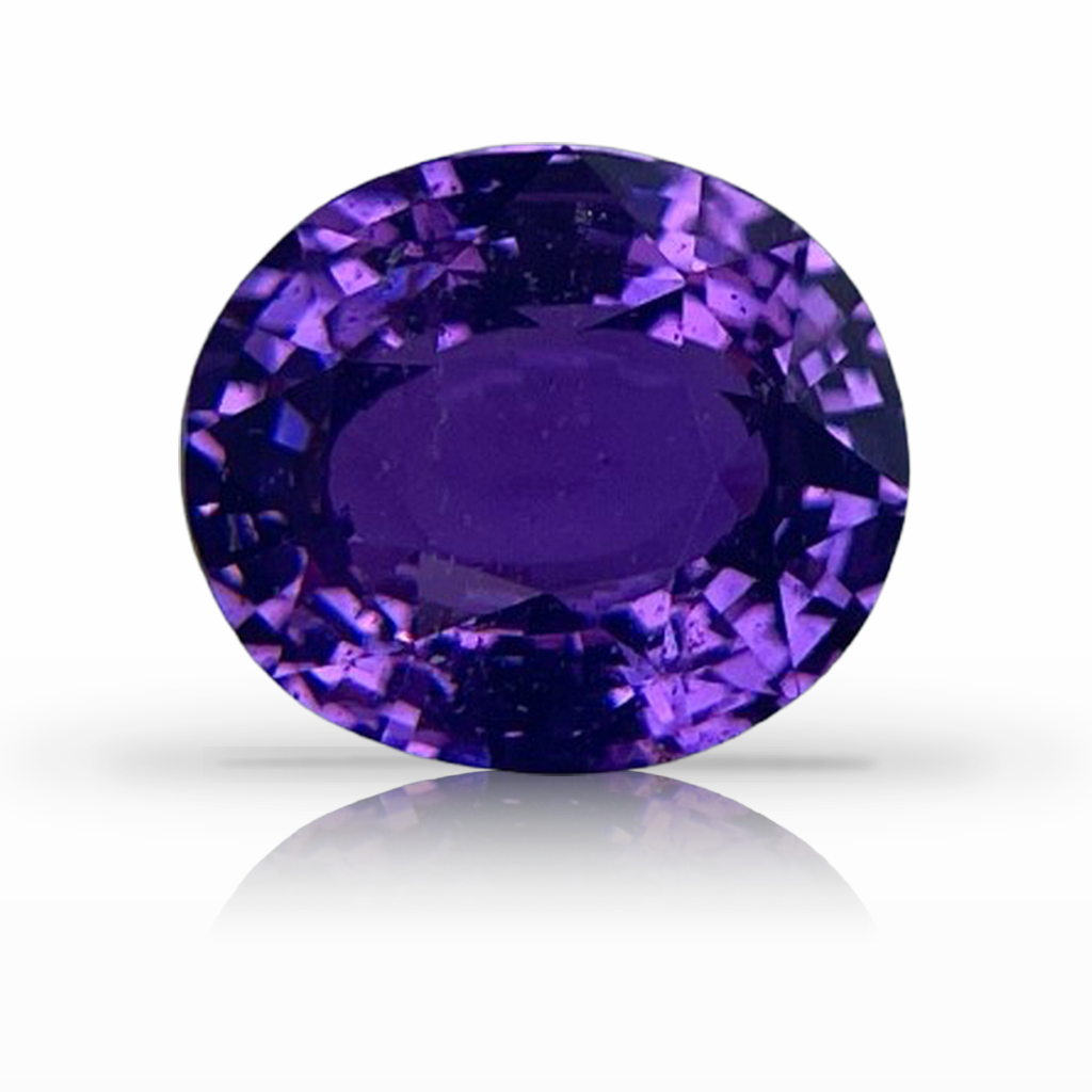 4.06ct Sapphire, Oval, Purple, No Heat gemstone, 9.6 x 8.3MM, item #7004