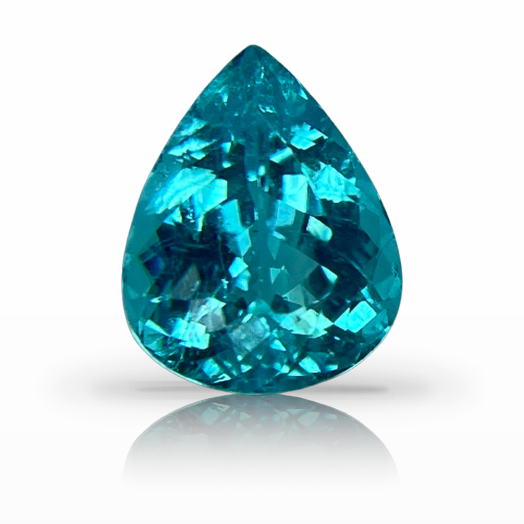 2.62ct Tourmaline-Paraíba, Pear Shape, Blue, Mozambique gemstone, 10 x 7.9MM, item #7007