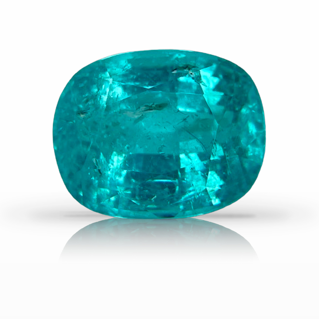 10.86ct Tourmaline-Paraíba, Cushion, Blue, Mozambique gemstone, 14.9 x 12MM, item #7009