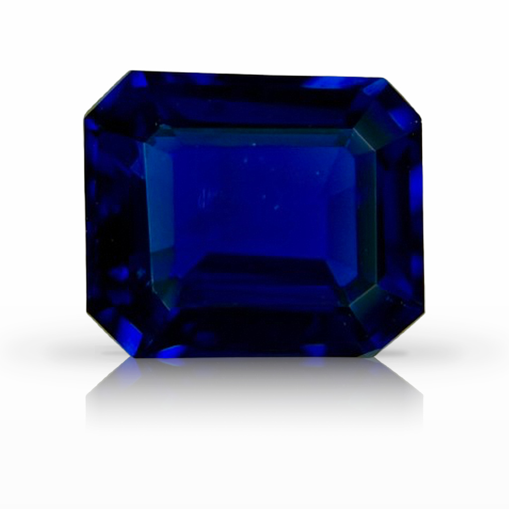 1.79ct Sapphire, Emerald Cut, Blue, Burma, No Heat gemstone, 7.6 x 6.5MM, item #7022