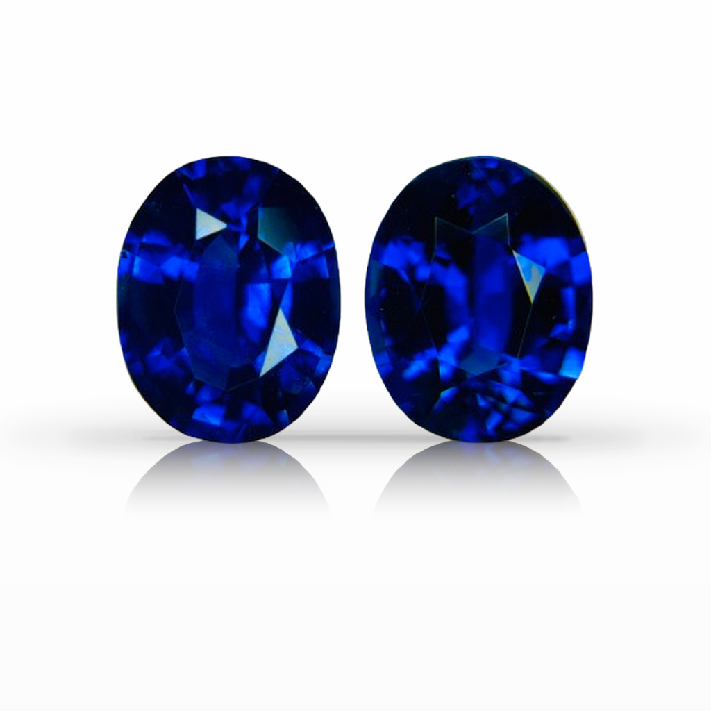 4.55ct Sapphire, Oval, Blue, Pair gemstone, 9 x 7MM, item #7049