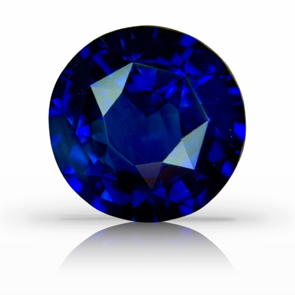 3.69ct Sapphire, Round, Blue, 9.4MM gemstone, 9.4MM, item #7050