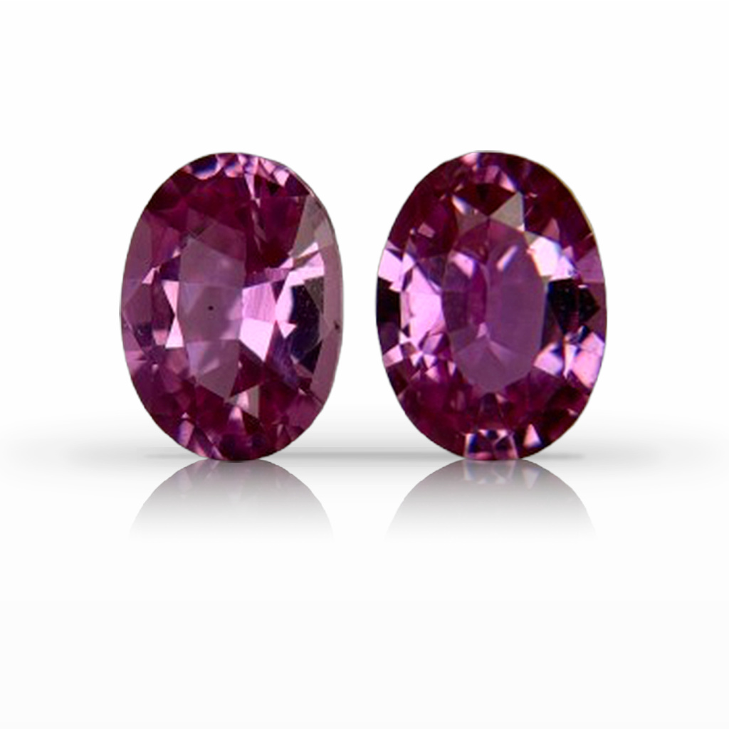 2.31ct Sapphire, Oval, Pink, Pair gemstone, 7.4 x 5.4MM, item #7057