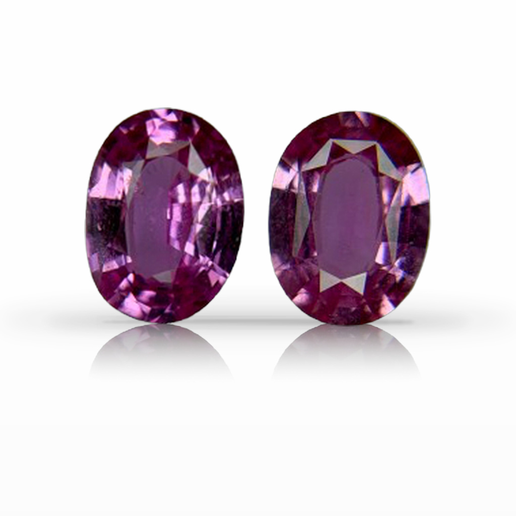 2.76ct Sapphire, Oval, Pink, Pair gemstone, 7.9 x 5.8MM, item #7059