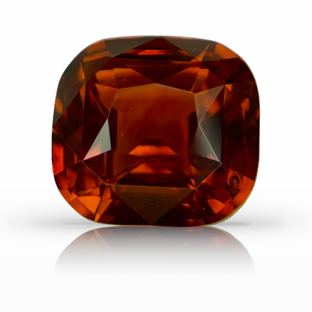 7.04ct Sapphire, Cushion, Orange gemstone, 10.3 x 9.6MM, item #7067