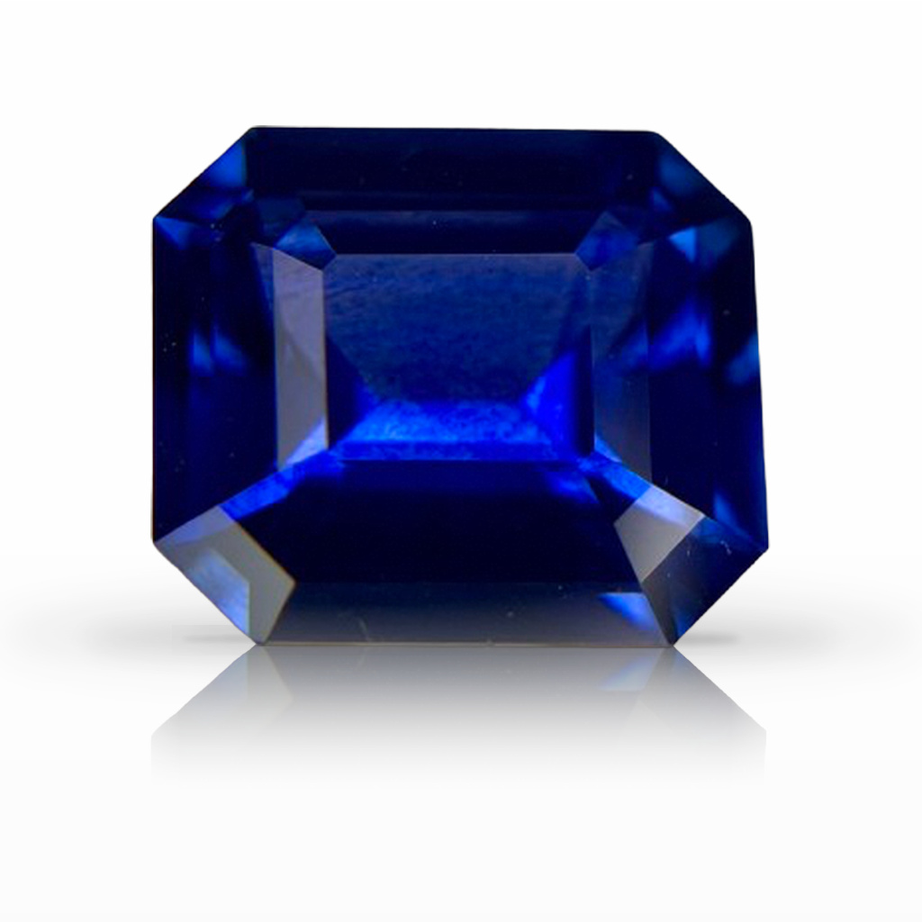 3.27ct Sapphire, Emerald Cut, Blue gemstone, 9.2 x 8MM, item #7074