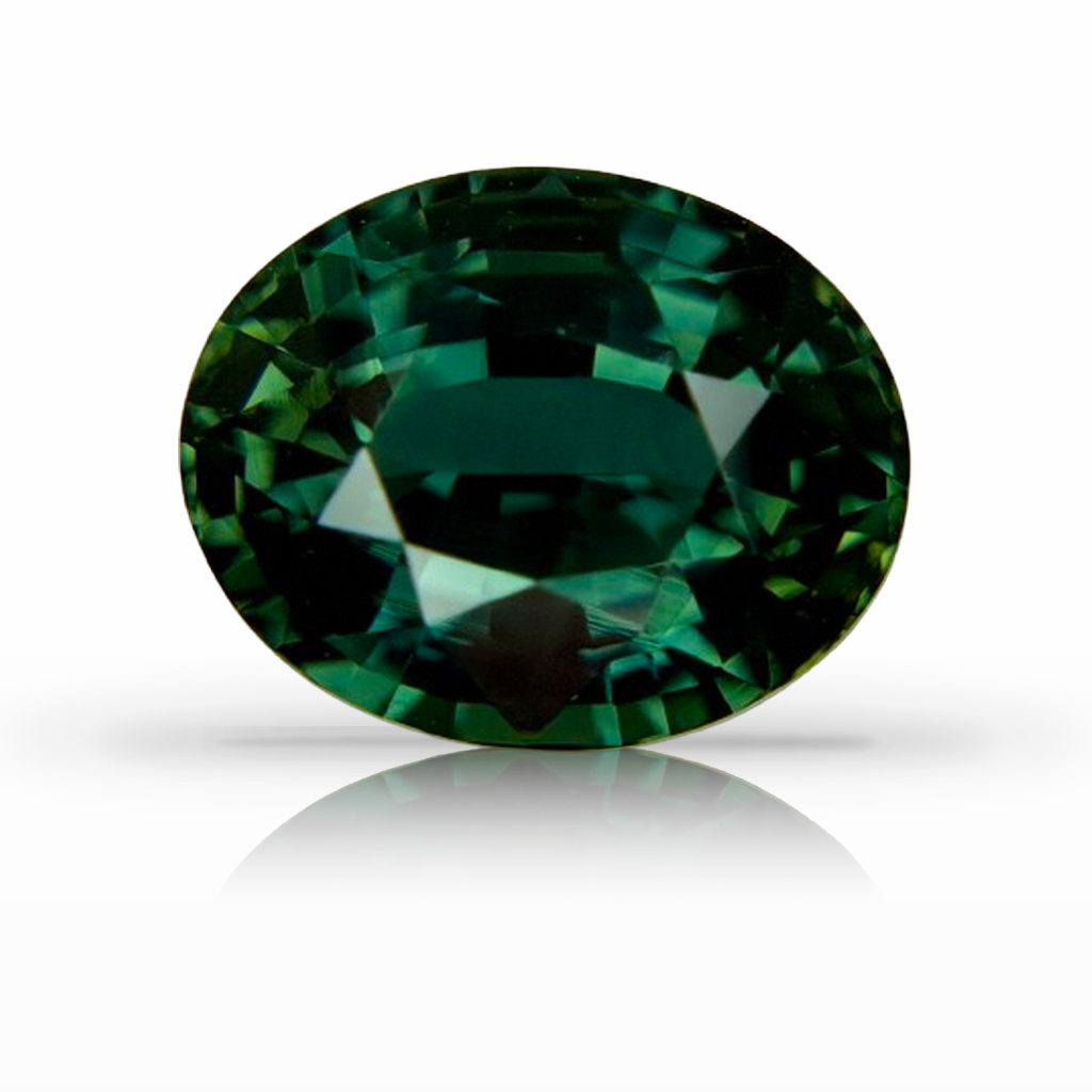 6.04ct Sapphire, Oval, Green gemstone, 11.5 x 9.2MM, item #7081