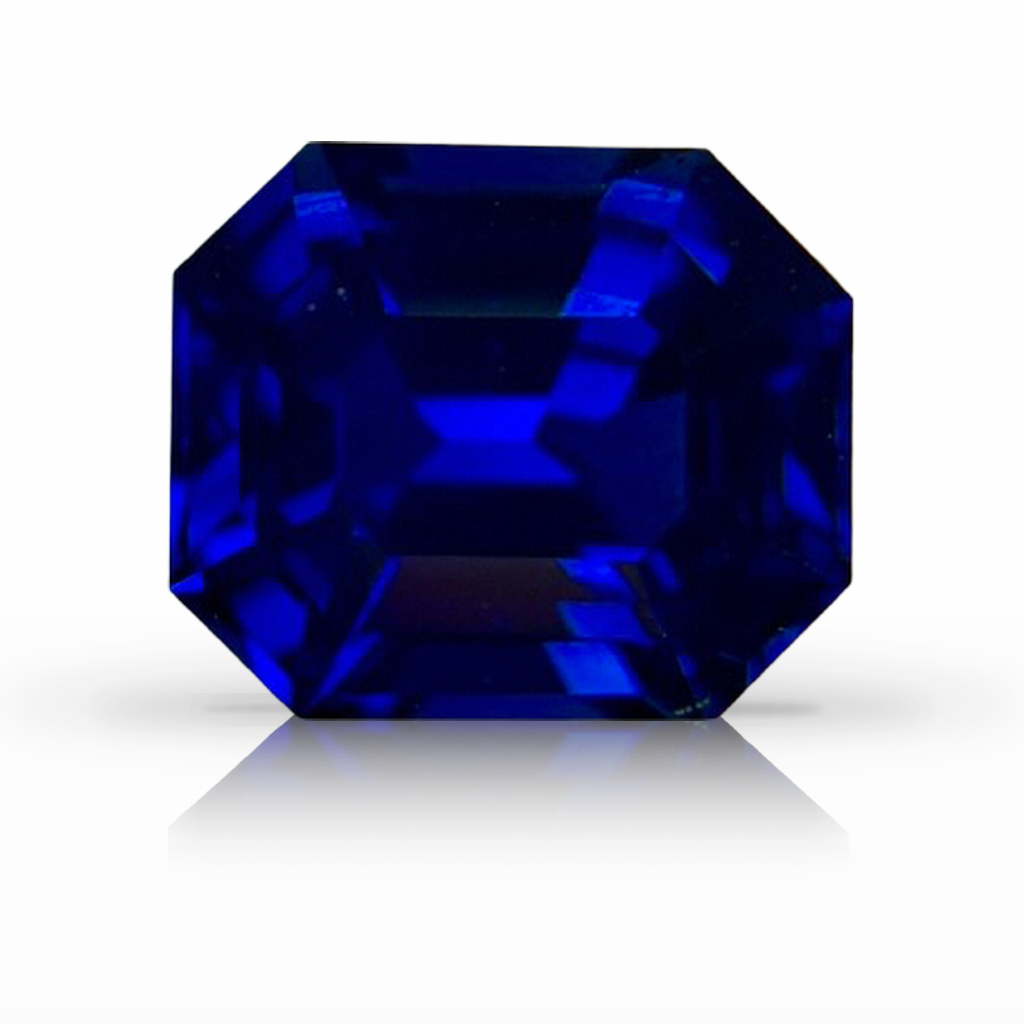 3.20ct Sapphire, Emerald Cut, Blue gemstone, 8.6 x 7.3MM, item #7085