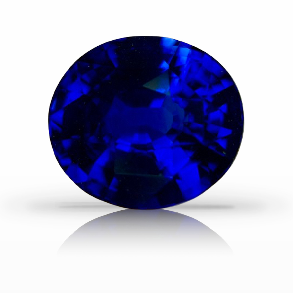 4.15ct Sapphire, Oval, Blue gemstone, 10 x 8.9MM, item #7092