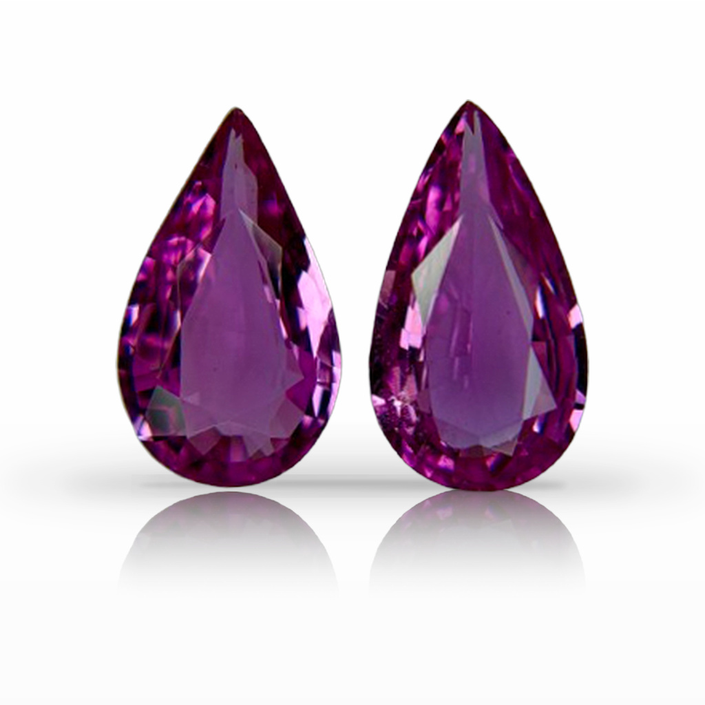 3.89ct Sapphire, Pear Shape, Pink, No Heat Pair gemstone, 11.6 x 6.7MM, item #7123