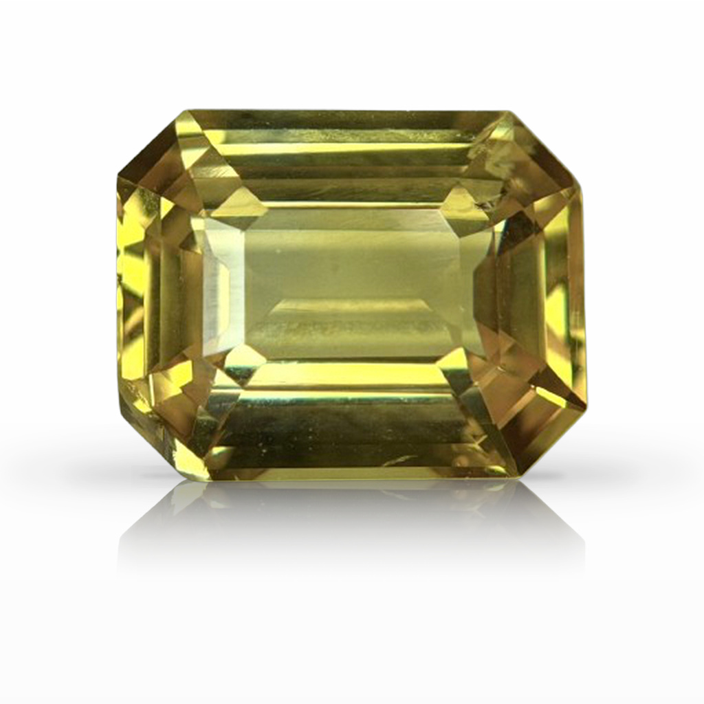 3.04ct Sapphire, Emerald Cut, Yellow gemstone, 9 x 7.2MM, item #7135