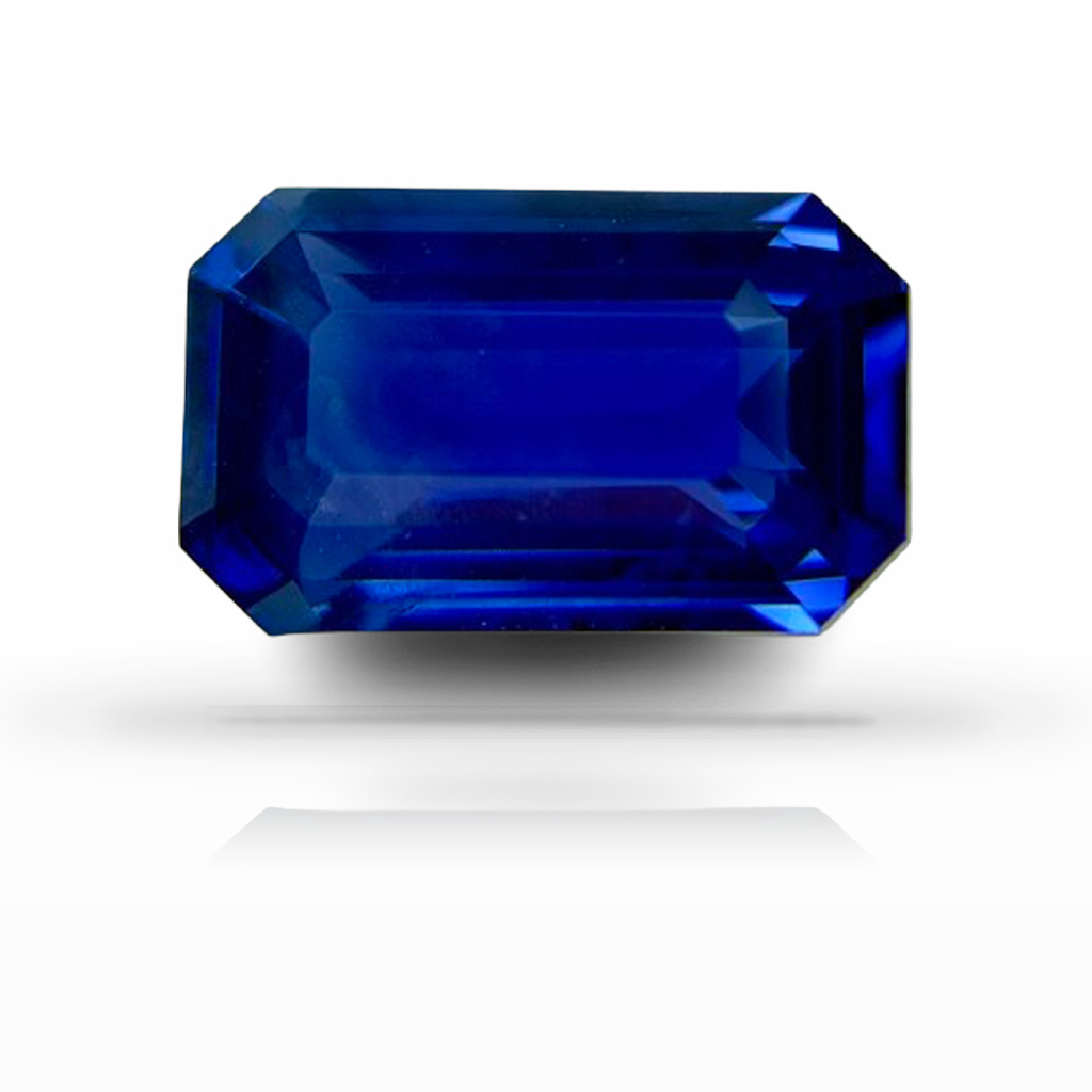 3.07ct Sapphire, Emerald Cut, Blue, Burma, No Heat gemstone, 10 x 6.2MM, item #7142