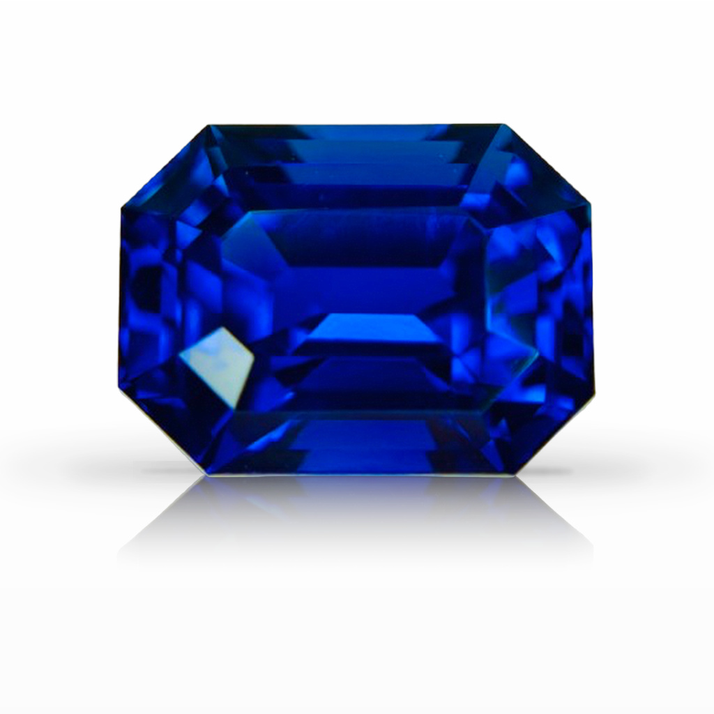 7.33ct Sapphire, Emerald Cut, Blue gemstone, 11.7 x 8.9MM, item #7146