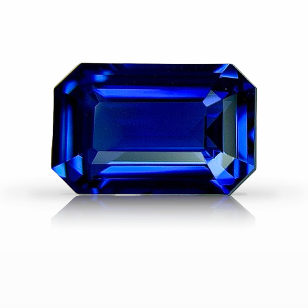 3.58ct Sapphire, Emerald Cut, Blue gemstone, 10.6 x 7MM, item #7195