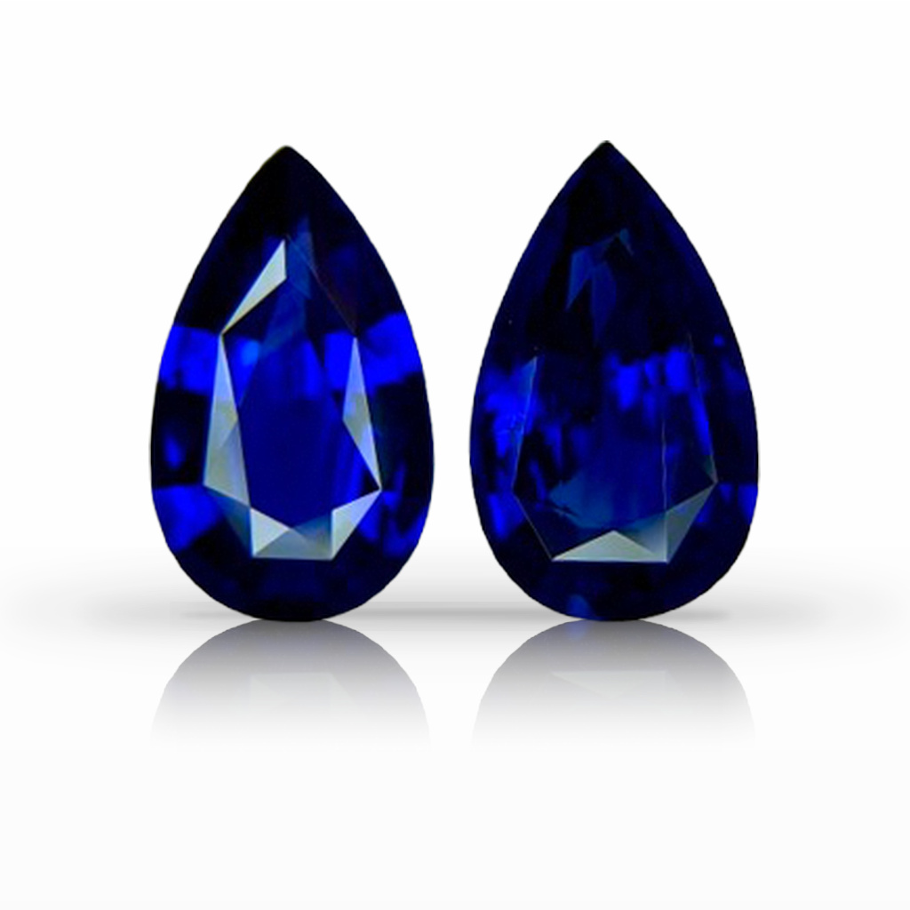 4.88ct Sapphire, Pear Shape, Blue, Pair gemstone, 11.2 x 6.7MM, item #7209