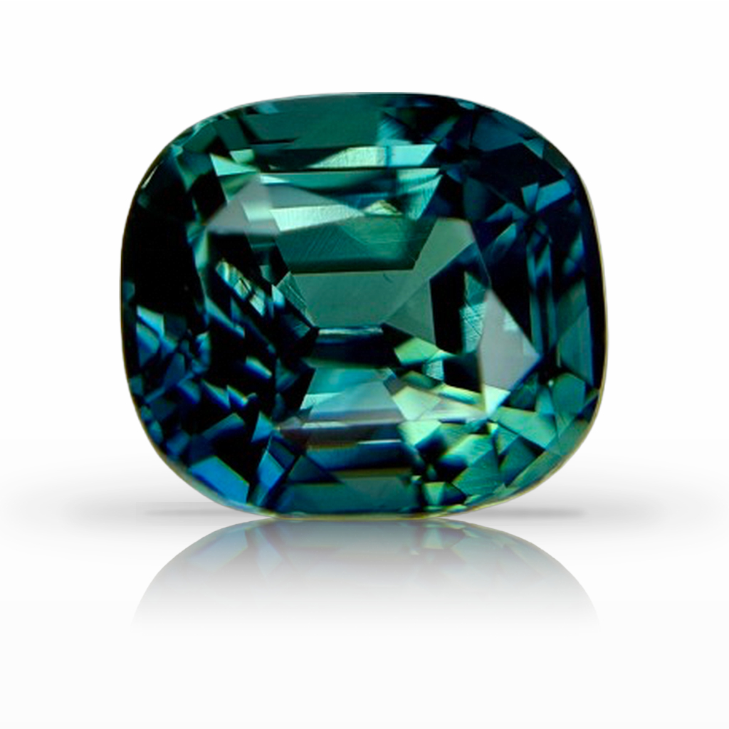 2.59ct Sapphire, Cushion, Green, No Heat gemstone, 7.8 x 6.9MM, item #7222