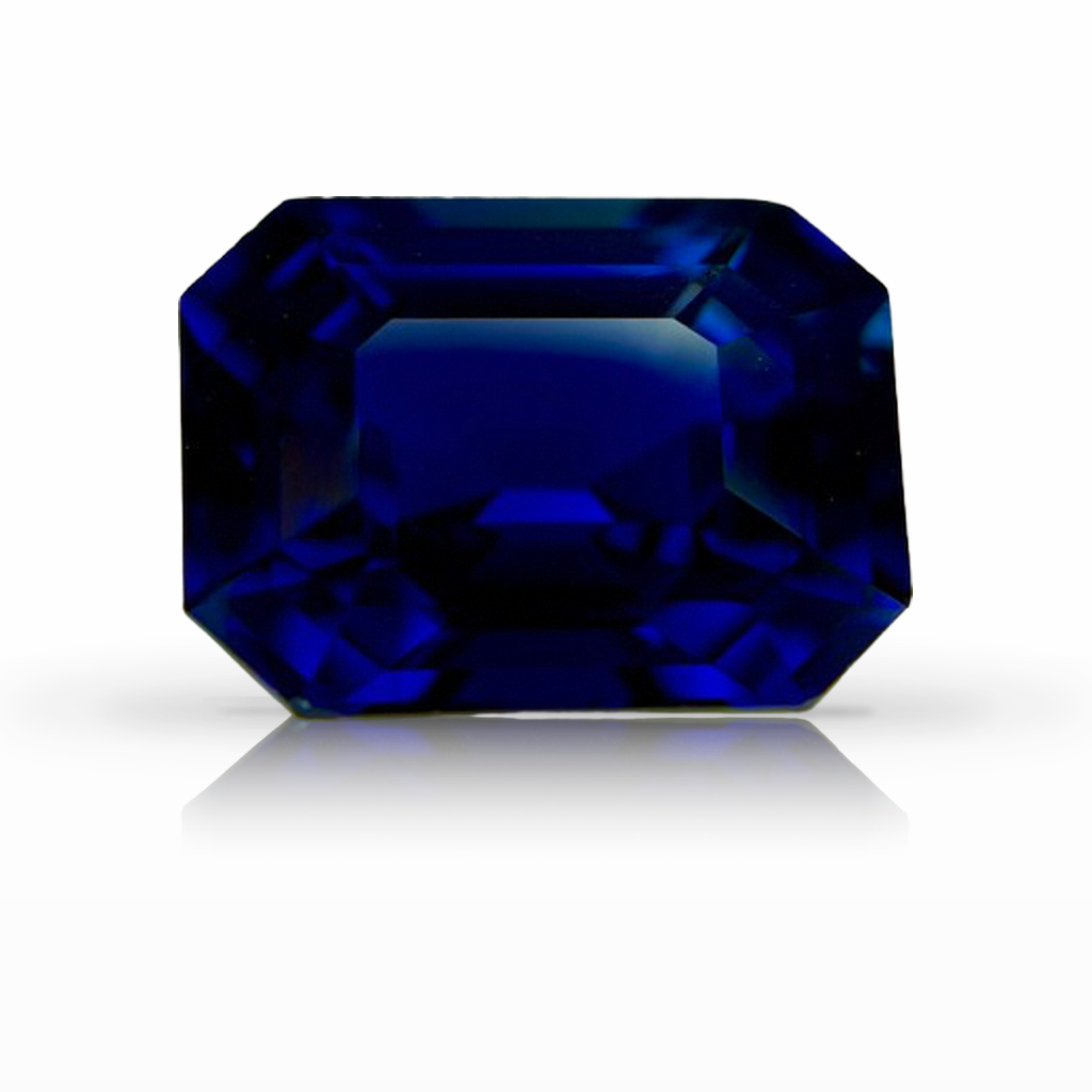 5.95ct Sapphire, Emerald Cut, Blue gemstone, 11.7 x 9MM, item #7254