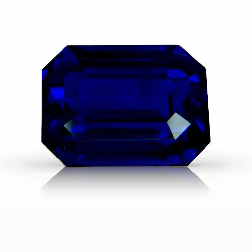 7.01ct Sapphire, Emerald Cut, Blue gemstone, 11.6 x 8.7MM, item #7255