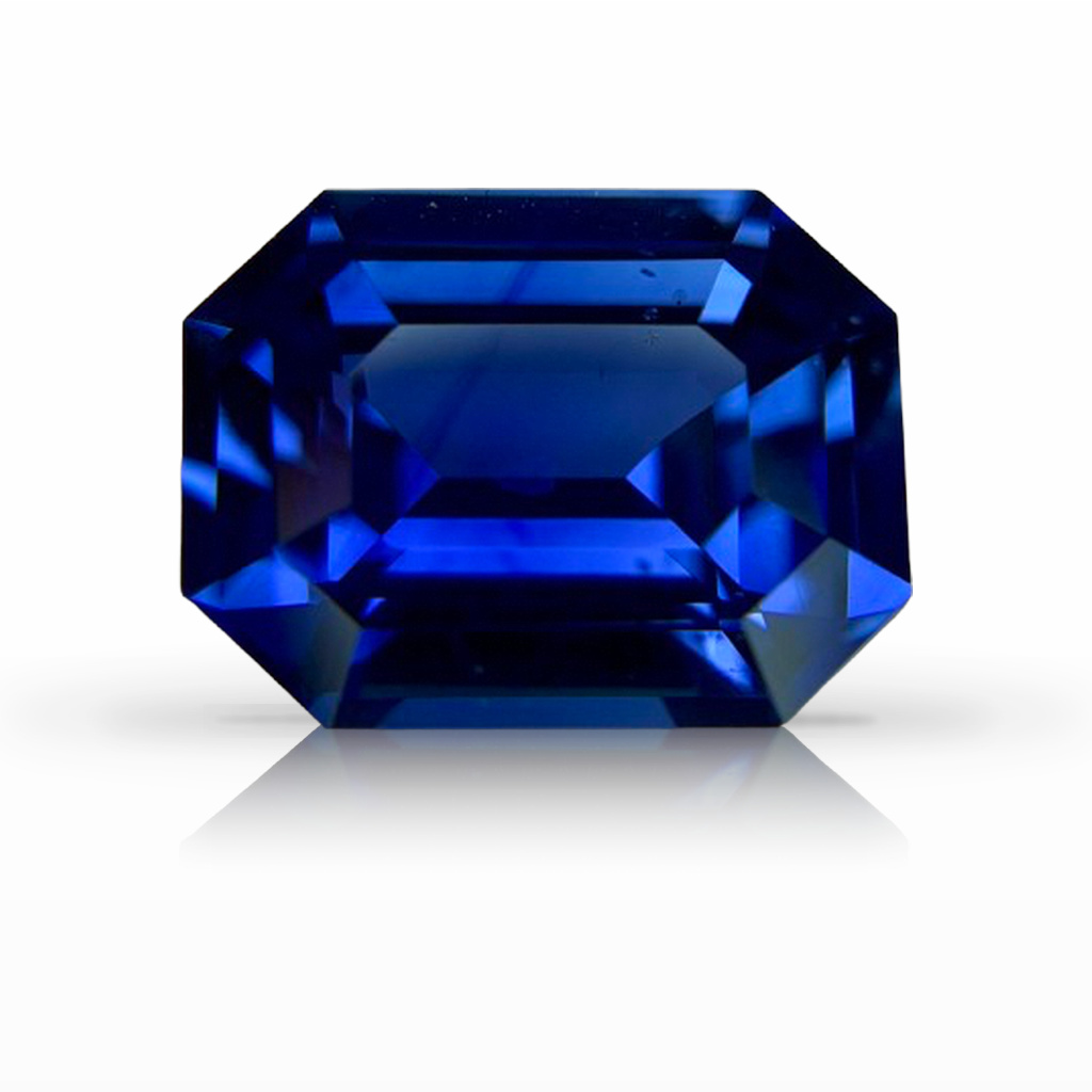 5.15ct Sapphire, Emerald Cut, Blue gemstone, 11.4 x 8.9MM, item #7256