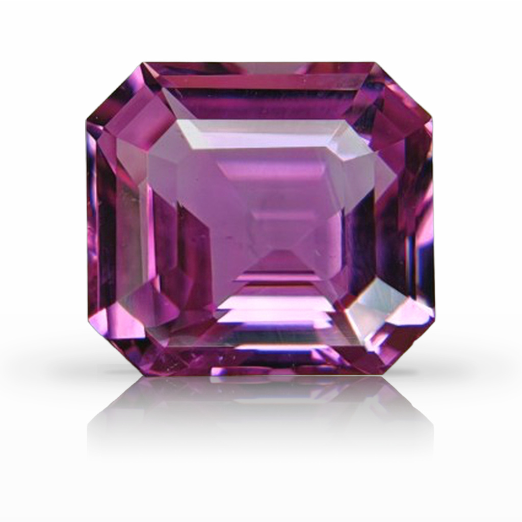 2.03ct Sapphire, Emerald Cut, Pink gemstone, 7.2 x 6.5MM, item #7277