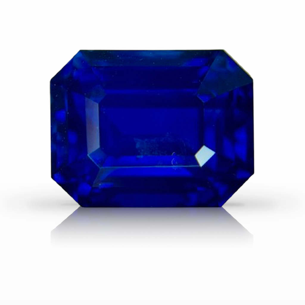 5.10ct Sapphire, Emerald Cut, Blue gemstone, 9.7 x 7.5MM, item #7287