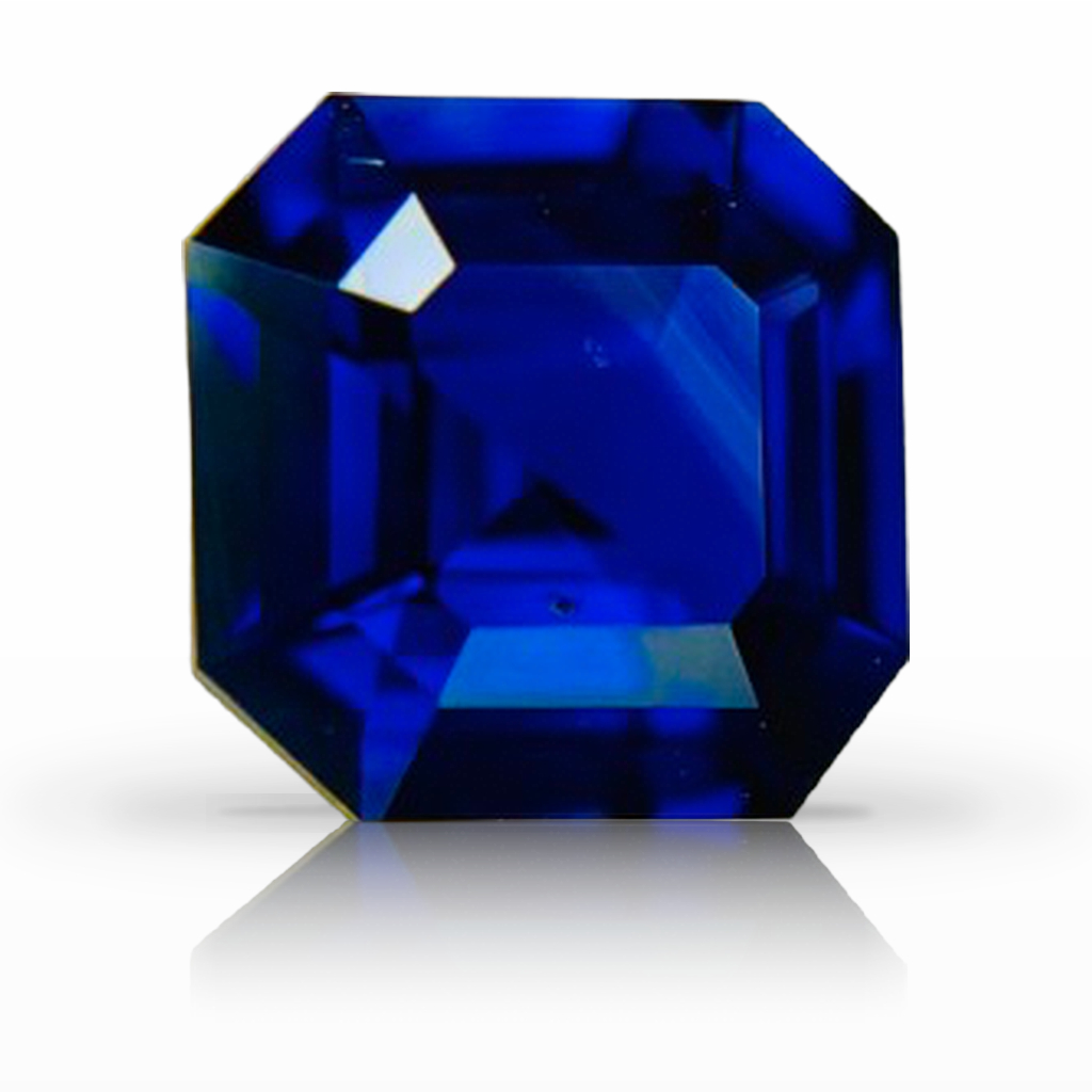 0.96ct Sapphire, Asscher, Blue, No Heat gemstone, 6 x 5.9MM, item #7294
