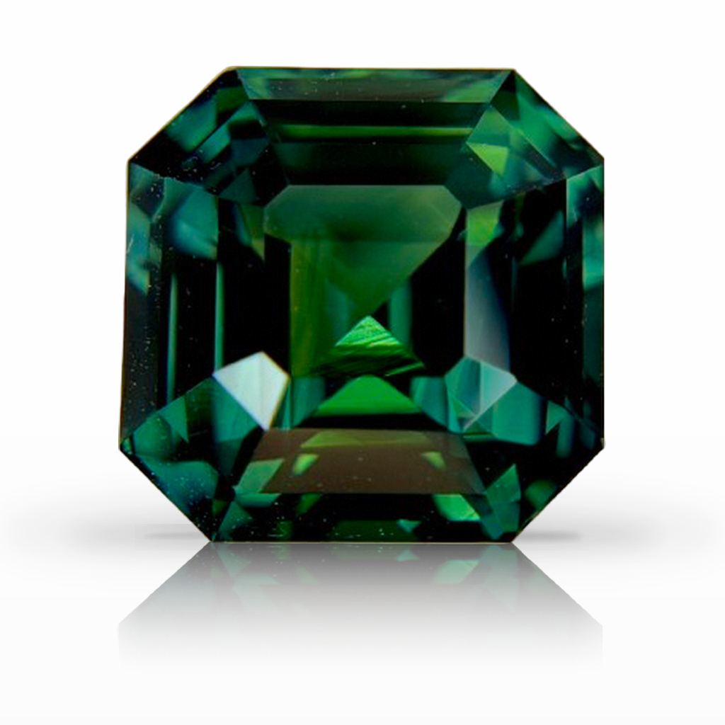 8.63ct Sapphire, Asscher, Green, No Heat gemstone, 10.8MM, item #7299