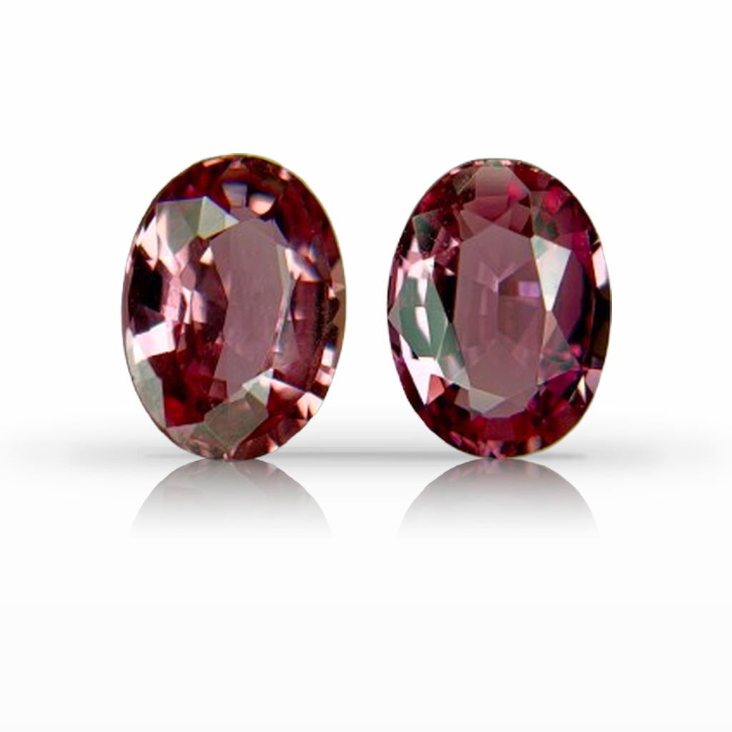 2.05ct Padparadscha, Oval, Peach, Pair gemstone, 7.3 x 5.4MM, item #7303