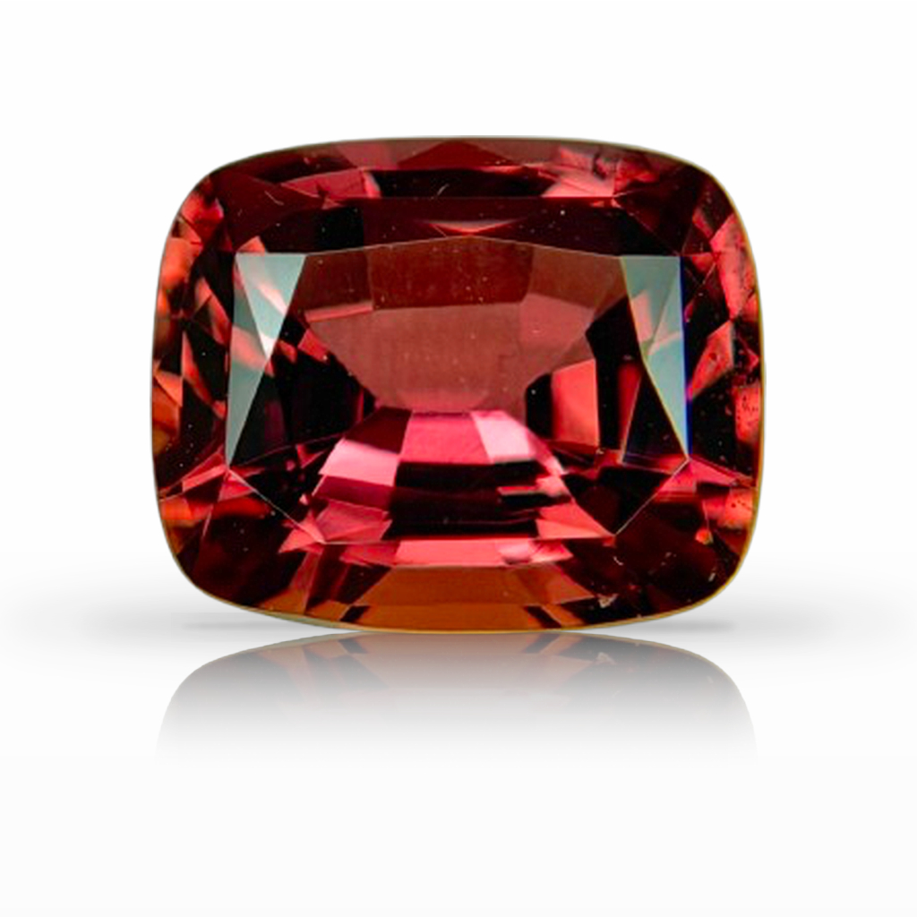 2.33ct Padparadscha, Cushion, Peach gemstone, 8.2 x 6.8MM, item #7311