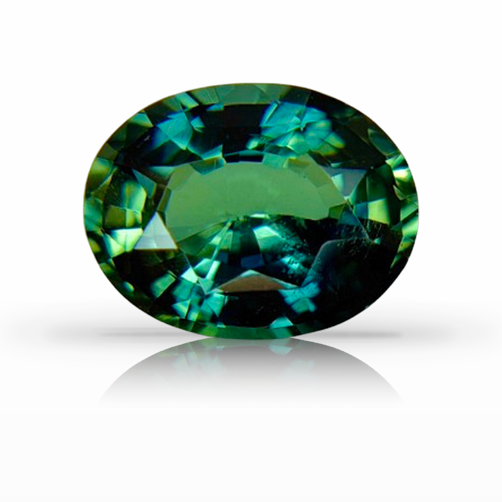 2.07ct Sapphire, Oval, Green gemstone, 8.6 x 6.7MM, item #7312