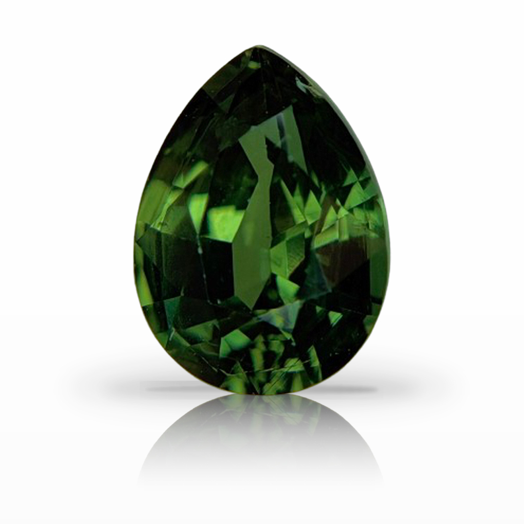 2.05ct Sapphire, Pear Shape, Green gemstone, 9 x 6.7MM, item #7313