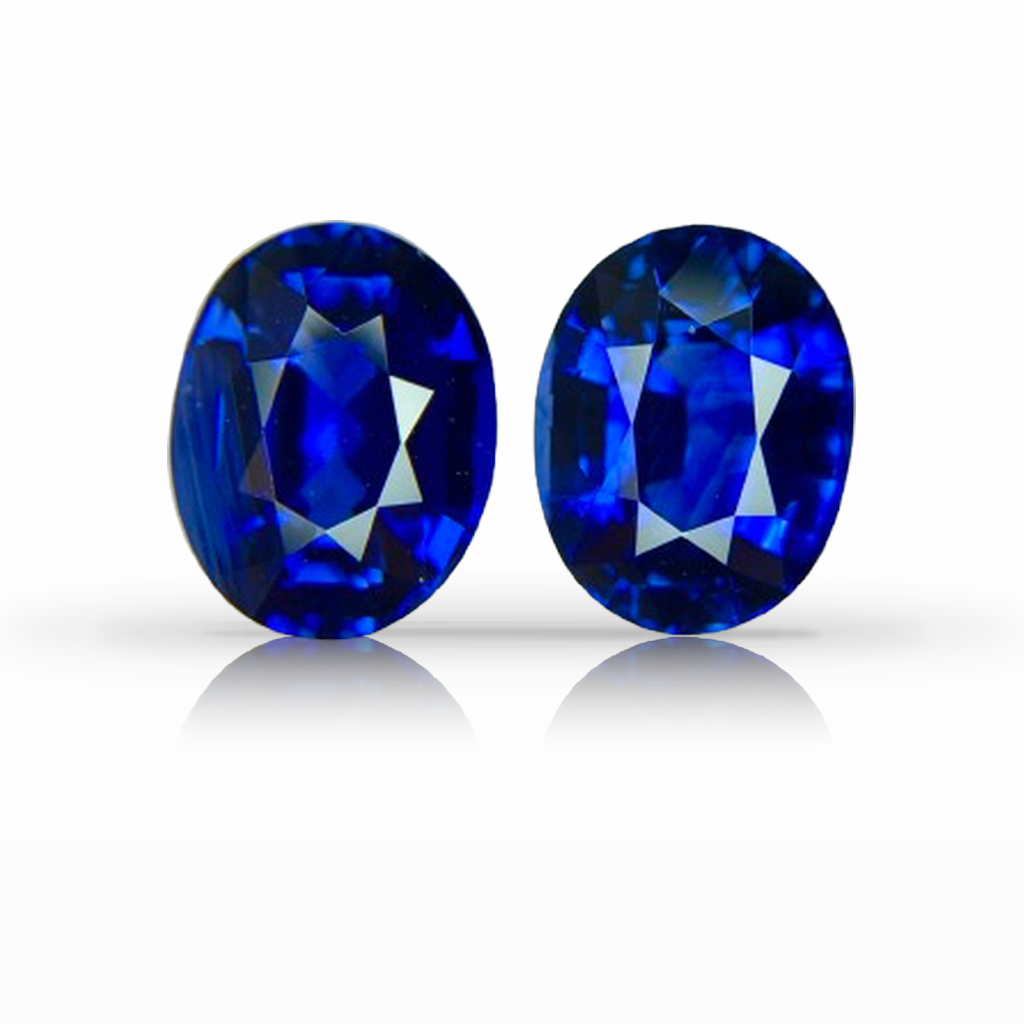 5.02ct Sapphire, Oval, Blue, Pair gemstone, 8.9 x 6.8MM, item #7319