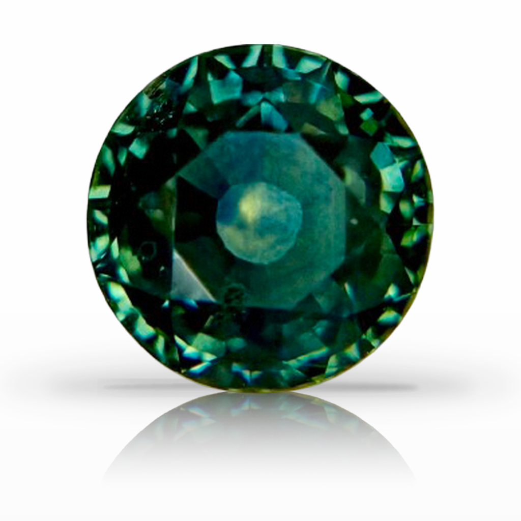 3.21ct Sapphire, Round, Green, Montana, 8MM gemstone, 8MM, item #7323