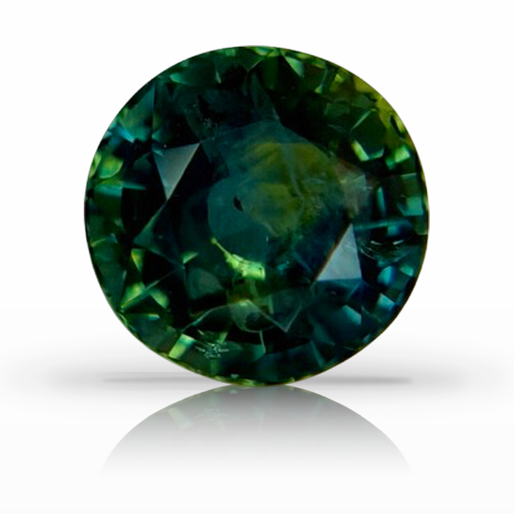 2.93ct Sapphire, Round, Green, Montana, 8MM gemstone, 8MM, item #7324