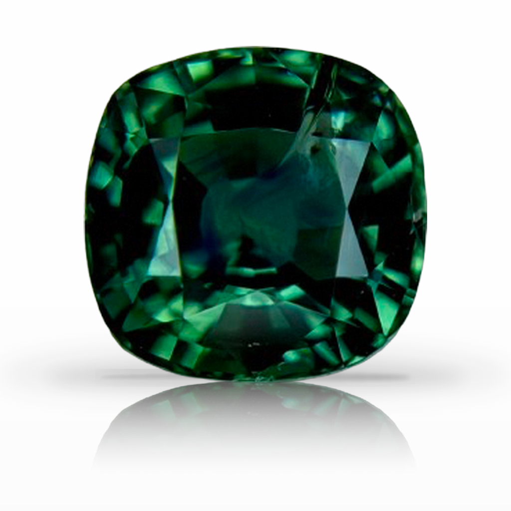 3.01ct Sapphire, Cushion, Green, Montana gemstone, 8 x 7.8MM, item #7325