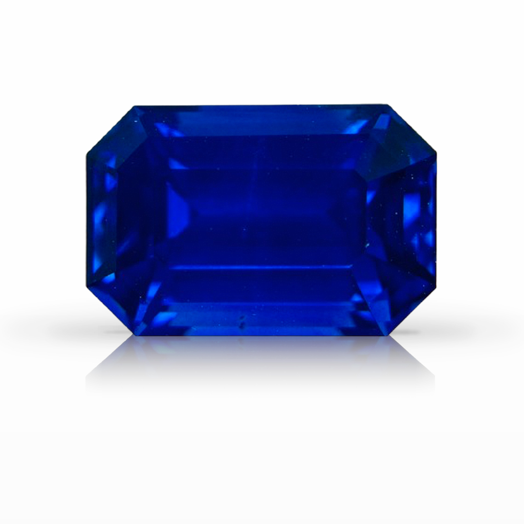 6.76ct Sapphire, Emerald Cut, Blue gemstone, 12.6 x 8.3MM, item #7330