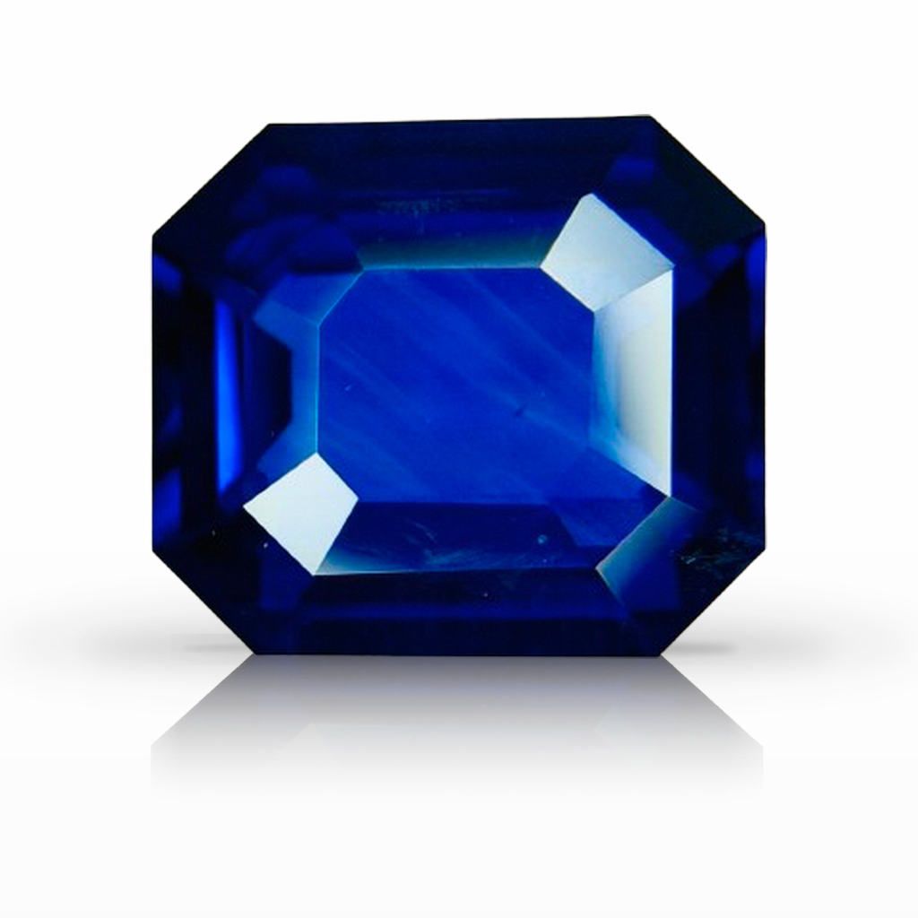 6.06ct Sapphire, Emerald Cut, Blue gemstone, 11.8 x 10.3MM, item #7333