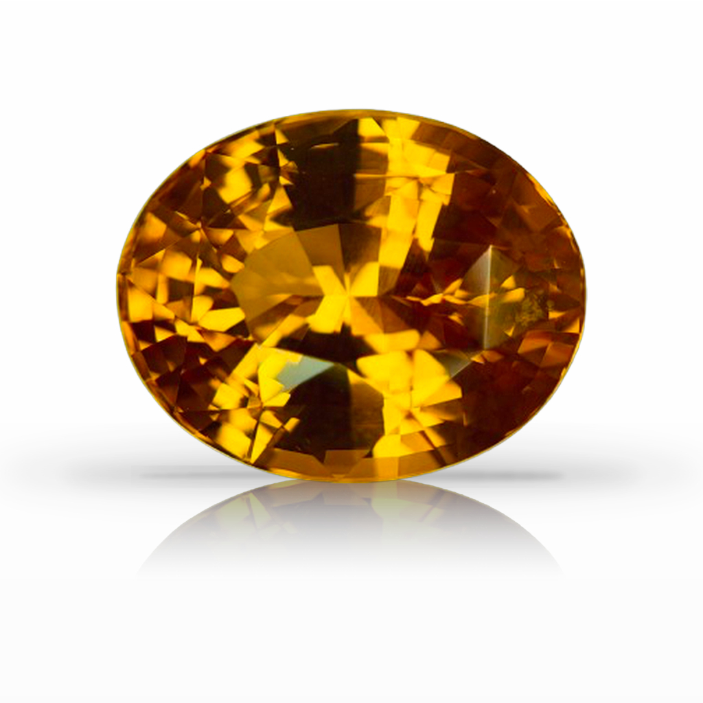 6.55ct Sapphire, Oval, Orange gemstone, 12 x 9.4MM, item #7341