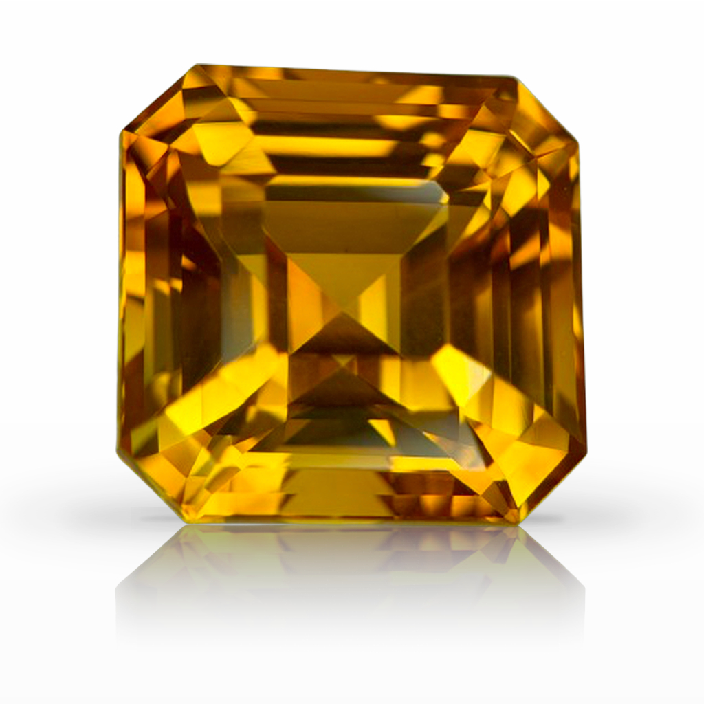 9.12ct Sapphire, Asscher, Orange gemstone, 11MM, item #7342