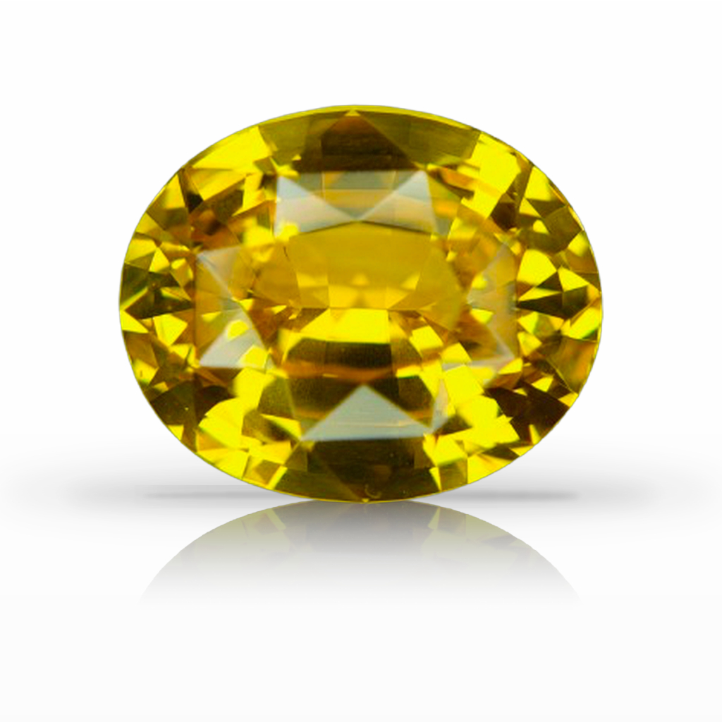 5.06ct Sapphire, Oval, Yellow gemstone, 10.6 x 8.7MM, item #7346