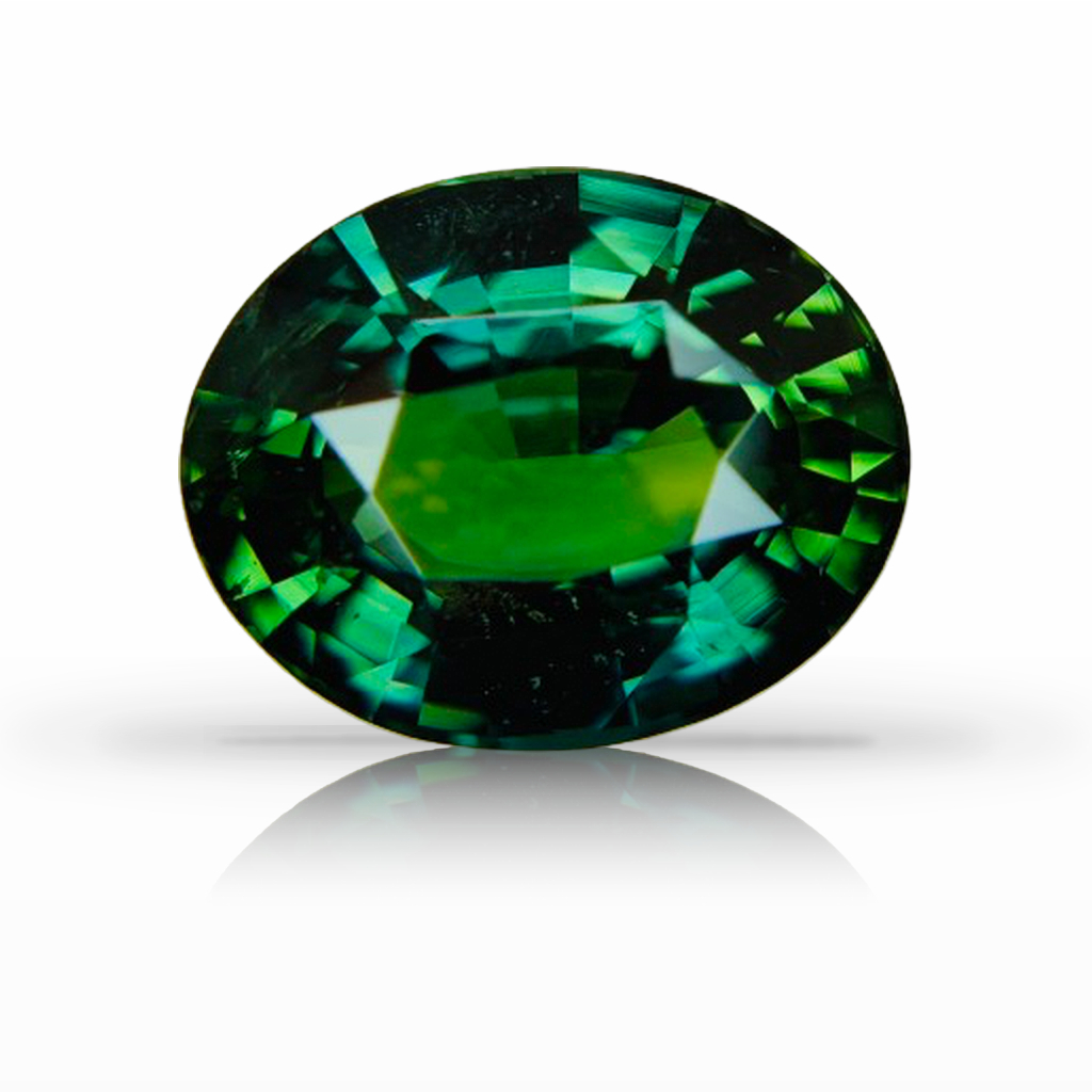 7.10ct Sapphire, Oval, Green gemstone, 12.7 x 10.3MM, item #7357
