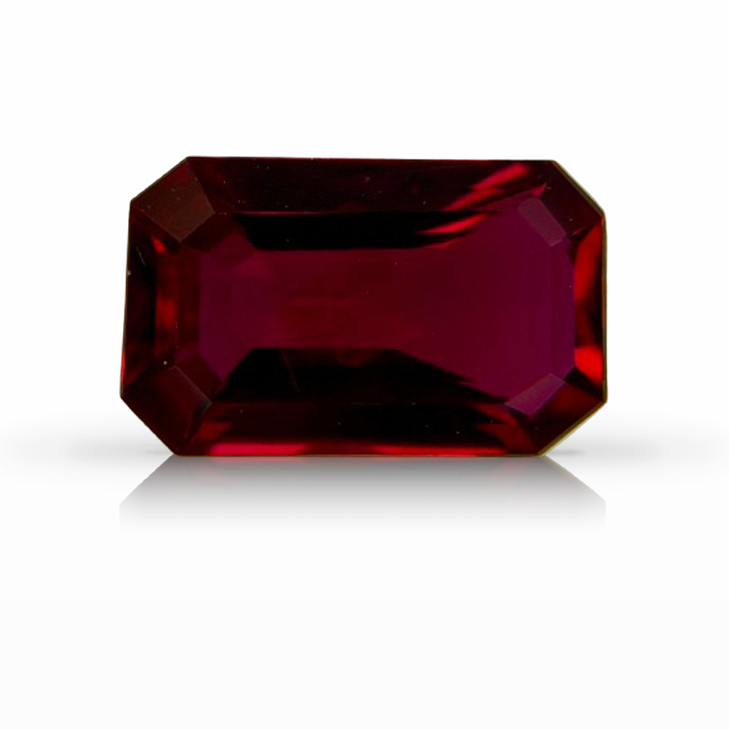 1.78ct Ruby, Emerald Cut, Red, Mozambique gemstone, 9.6 x 5.9MM, item #7362
