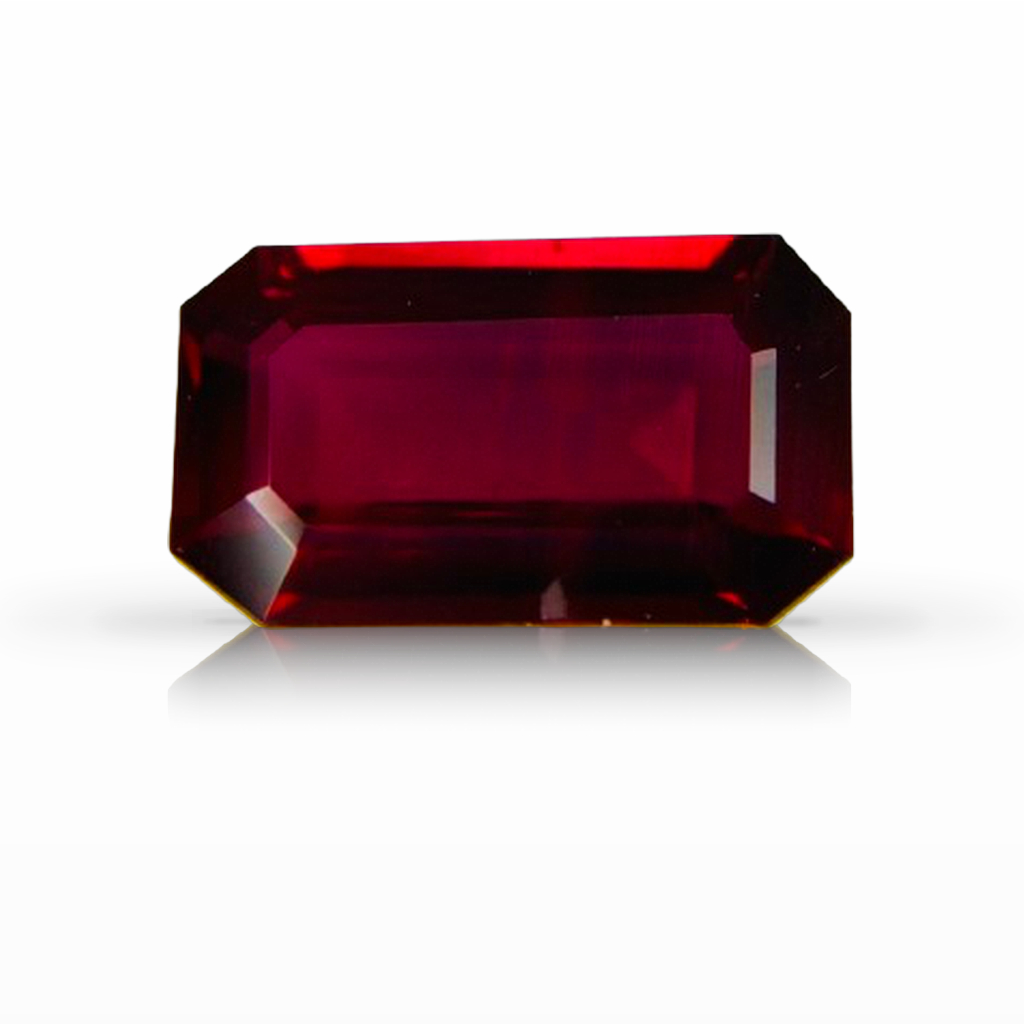 1.74ct Ruby, Emerald Cut, Red, Mozambique gemstone, 9.8 x 5.8MM, item #7365