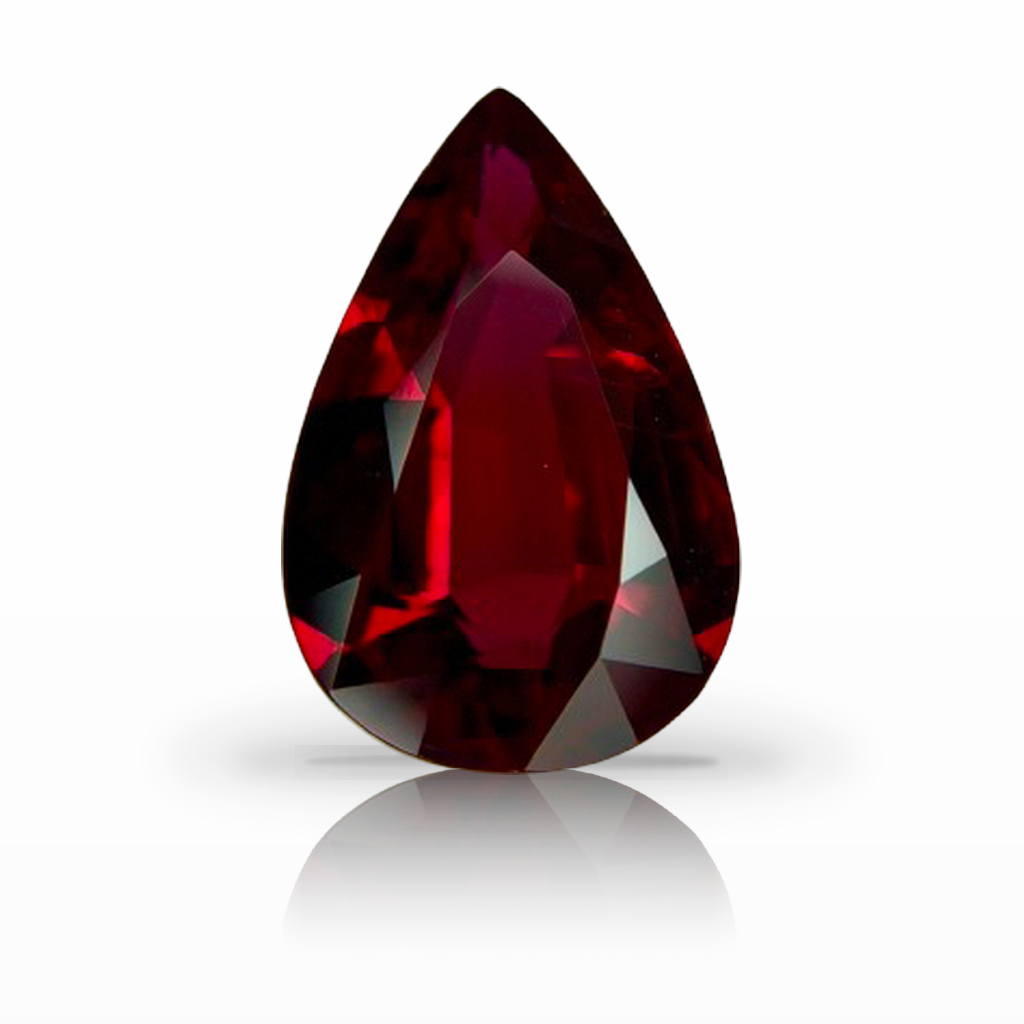 1.84ct Ruby, Pear Shape, Red, Mozambique gemstone, 10.8 x 7MM, item #7367
